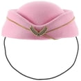 thumbnail image 1 of Stewardess Hat Flight Attendant Costume Decor Airplane Hostess Hat Cosplay Uniform Hat, 1 of 4