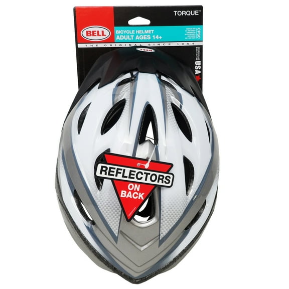 Bell Adult Torque White/Titanium Carbon Fiber Bicycle Helmet 14