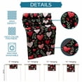 thumbnail image 6 of Valentines Table Runner 48 Inches, Pink Red Love Heart Green Botanical Black Bed Runner Dresser Scarves Tabletop for Indoor Outdoor Parties/Ceremony/Banquet, 13" x 48", 6 of 8