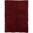 thumbnail image 2 of Linon 3A Flokati Area Rug, Burgundy, 3ft. x 5ft., 2 of 3