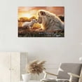 thumbnail image 6 of AIOE Christian Canvas Wall Art Lion of Judah Pictures Wall Decor Lion and Lamb Painting Artwork Christ Religious Home Decoration for Church Living Room Office Frame: 12x8in, 6 of 7