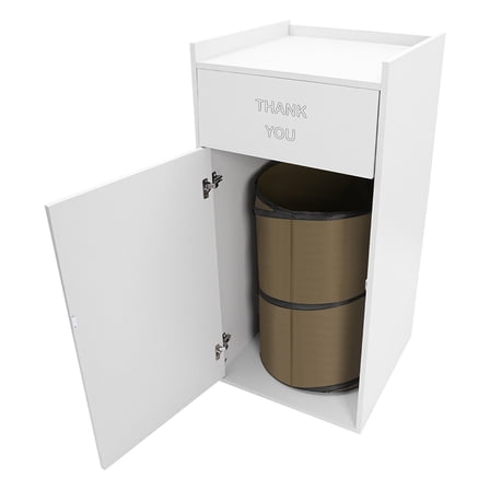 Miumaeov 30L Commercial Trash Can Rectangular Trash Can Cabinet Freestanding Trash Can Gaste Bin Gabage Container