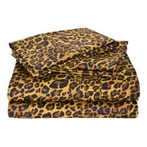 3 PC Set 1000 Thread Count 100% Egyptian Cotton, 15" Deep Pocket Leopard Print, RV Short Queen