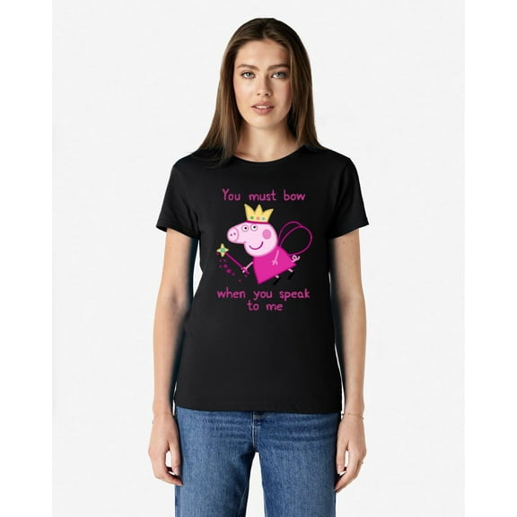 Princess Peppa Pig You Must Bow To Me Unisex Tee, for men & women, up to size 5XL.