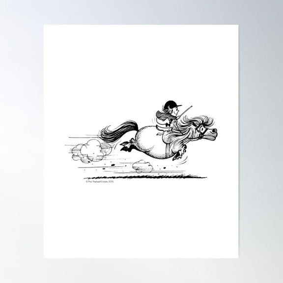 Ponysprint Thelwell Cartoon2 Poster Wall Art, Modern Wall Decor For Living Room Bedroom, 24x36 UNFRAMED