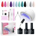thumbnail image 1 of Kit de esmalte de uñas en gel SUNUV con luz UV, 12 colores y herramientas, 1 of 8