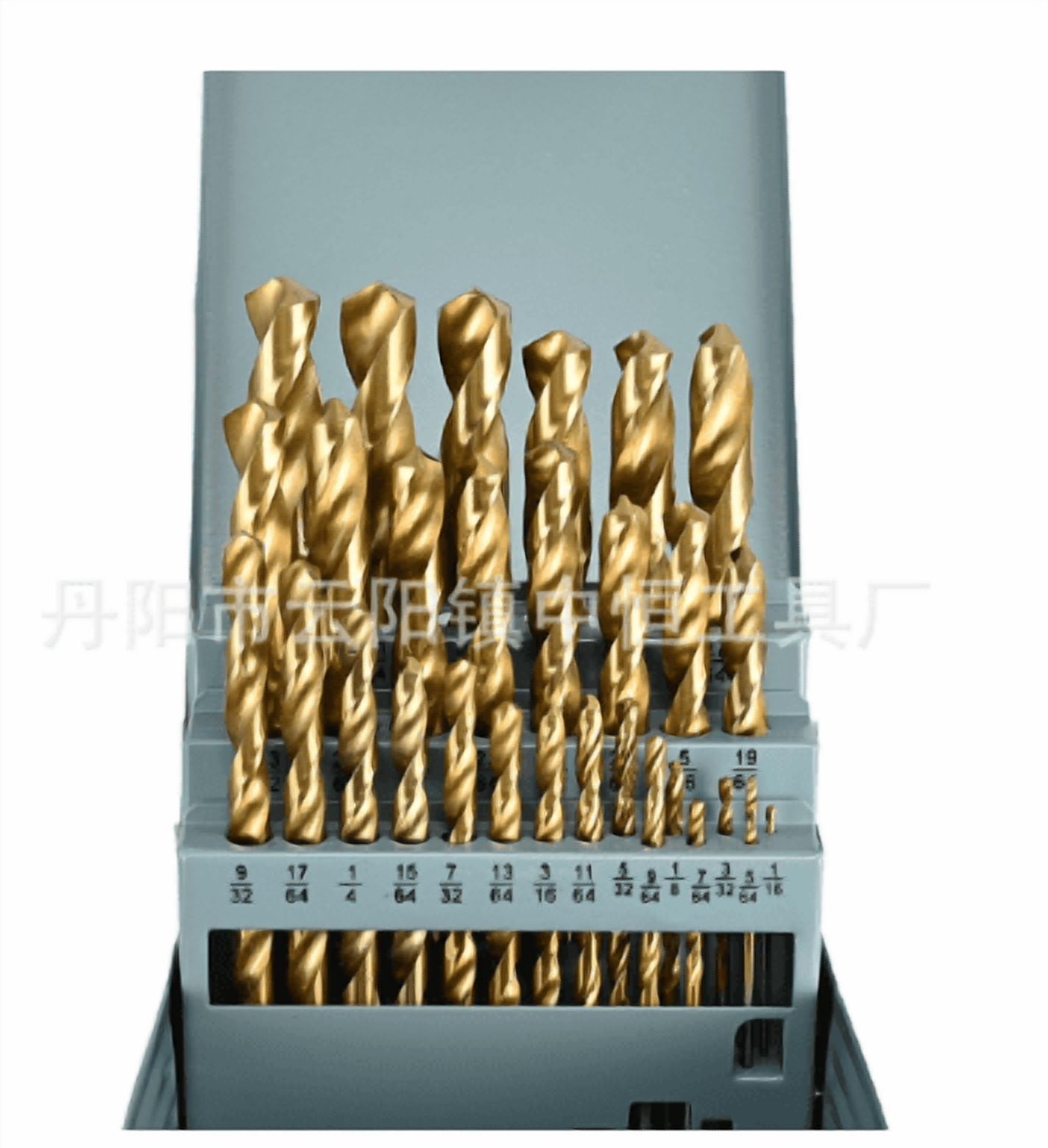 29Pcs/Set HSS Drill Bits Gold Drill Bit Set 135°Tip Metric Twist Drill Bit Kit for Metal Iron Steel Alloy Copper with Storage Case