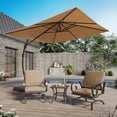 thumbnail image 4 of KAMEROUT 10x10FT Patio Umbrella with Base, Large Square Cantilever Heavy Duty Offset Hanging Umbrella with 360° Rotation for Market, Pool, Garden, Backyard, 4 of 8