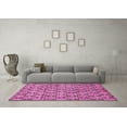 thumbnail image 3 of Ahgly Company Indoor Square Abstract Pink Modern Area Rugs, 5' Square, 3 of 4