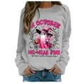 thumbnail image 2 of Breast Cancer Awareness Halloween Sweatshirts for Women In October We Wear Pink Ghost Graphic Crewneck Sweatshirt, 2 of 6