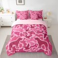thumbnail image 2 of jejeloiu Duck Wolves Hunting 7-Piece Twin Bedding Sets,Rustic Camo Bedding Comforter Set,Pink Mallard Sheet Sets For Boys Kids,Microfiber Bedroom Decor Reversible, 2 of 8