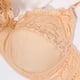 thumbnail image 4 of Gibobby Sujetadores deportivos para mujer Ropa interior de encaje ajustable de tamaño con una copa de algodón fruncido y un anillo de para sujetador de mujer(Beige,110DE), 4 of 5