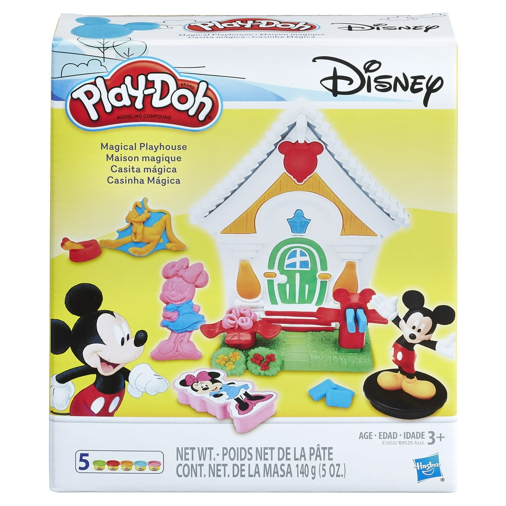 PlayDoh Disney Mickey Mouse Magical Playhouse Set with 5 Cans of Play