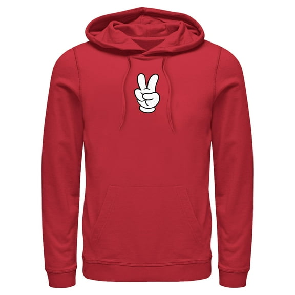 Men's Mickey & Friends Peace Sign Gloves Pull Over Hoodie