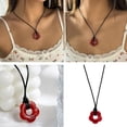 thumbnail image 2 of Gargantilla de flores acrílicas con collar que combina con todo para mujer, novela de moda de estilo coreano, 2 of 5