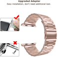 thumbnail image 4 of Autorización：Compatible con Apple Watch Band38mm-40mm/ 42mm-44mm Reemplazo de correa de metal de acero inoxidable para Apple Watch Series 5/4/3/2/1 Adepaton 2033260-2, 4 of 9