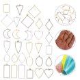 thumbnail image 4 of Kit de Fabrication de Lunettes en Résine 33 Pcs Cadre Suspendu en Métal Forme Géométrique, 4 of 7