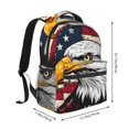 thumbnail image 2 of Gaeub American Bald Eagle Ergonomic Lightweight Laptop Backpack - Multiple Pockets for School, Work, Travel, Outdoor Activities -One Size, 2 of 5