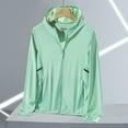 thumbnail image 2 of Atogsazn Women's Windbreaker Jacket Casual Zipper Long Sleeve Hoode Jackets Spring Summer Top for Women Green XXXL, 2 of 4