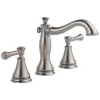 Delta Cassidy Two Handle Widespread Bathroom Faucet in Stainless 3597LF-SSMPU