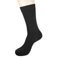 thumbnail image 2 of Gelante 12 Pairs Men's Cotton Fashion Casual Crew Dress Socks-Solid Black, 2 of 4