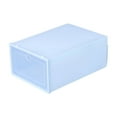 thumbnail image 2 of Latrodar Transparent Plastic Shoe Box Organizer Shoe Box Flip Lid Drawer Shoe Box Household Shoe Organizer Thickened Blue Decorative, 2 of 5