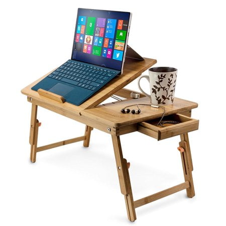 Ashata Nature Bamboo Folding Laptop Computer Notebook Table
