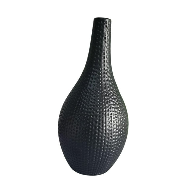 Jarrón de flores, jarrón decorativo de arte minimalista, elegante arreglo de flores secas para Negro