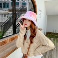thumbnail image 2 of CoCopeaunts New Rainbow Bucket Hat Women Autumn Winter Soft Keep Warm Cap Elegant Female Outdoor Fishermans Hat, 2 of 6