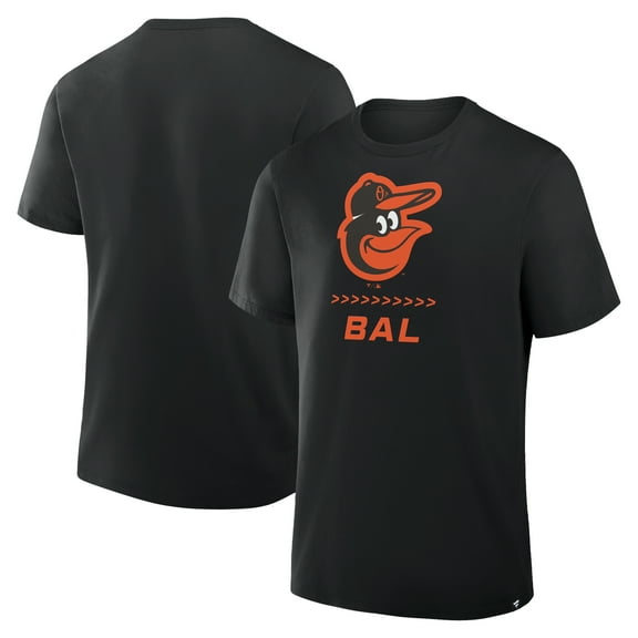 Men's Fanatics Black Baltimore Orioles Clubhouse Legacy Side Swipe T-Shirt