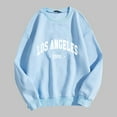 thumbnail image 2 of Tosmy Women's Sweatshirts 2024 Ladies Hoodless Pullover Hatless Sweatshirt Sports Casual Top Letter Printing Multi Color 2024 Fall Clothes, 2 of 3
