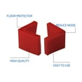 thumbnail image 4 of 10 Pcs Red Soft Angle Iron Foot Pad L Shaped Edge Leg Cover 50mmx50mm, 4 of 7