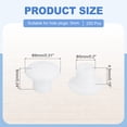 thumbnail image 2 of Uxcell 250Pcs Plastic Hole Plugs, 5/16" x 1/4"(DxH) Hole Cover Tubing End Cap for Round Holes(5mm), Cabinet Furniture Cupboard Shelves, White, 2 of 6