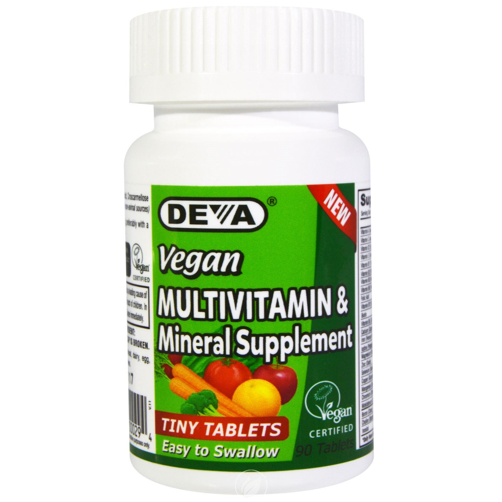 Vegan Tiny Tab Multivitamin &amp; Mineral 90 Tabs by Deva Vegan Vitamins ...