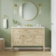 thumbnail image 2 of Modway Elysian 48" Single Sink Wood Bathroom Vanity in White/Burl Oatmeal, 2 of 17