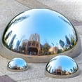 thumbnail image 5 of 4pcs Stainless Steel Garden Hemisphere Garden Gazing Balls Garden Decorative Balls, 5 of 6