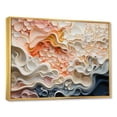thumbnail image 2 of Designart "Collage Of Beige And Orange Custards" Abstract Floater Framed Canvas Wall Art, 2 of 5