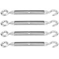 thumbnail image 1 of Spptty 4PCS M10 Stainless Steel Turn Buckle Rigging Screw Closed Body Jaw Turnbuckle Boat Tool,Wire Rope Tension Screw,Stainless Steel 304 Hook Eye Turnbuckle, 1 of 8