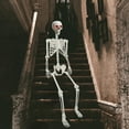 thumbnail image 6 of 5.4FT Halloween Light-up Skeleton Decor, Movable Joints Realistic Full Body Bones Skeleton Prop with Glowing Eyes, 6 of 10