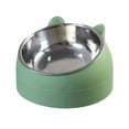 thumbnail image 3 of Comedero para mascotas Yuyangstore Cuenco protector para el cuello 15 degree Acero inoxidable Antideslizante Verde, 3 of 8