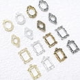 thumbnail image 4 of Marco de fotos de aleación retro para decoración de uñas, diseño de uñas hueco, antiguo, de encaje, ovalado, con diamantes, rectangular, tridimensional, 4 of 5