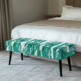 thumbnail image 2 of Psesaysky Monstera Leaves Stripes Bench Covers Slipcover Anti-Dust Dining Bench Cover with Elastic Edge Home Decor Green Stretch Seat Cushion Protector for Bedroom, Kitchen, Patio, 2 of 7