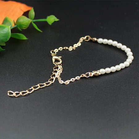 KABOER 1 Pcs Single Row Pearl Bracelet Vintage Jewelry for Brides Best
