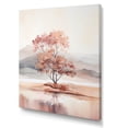 thumbnail image 2 of Designart "Charming Minimalism In Pink Nature Scenes" Tree Canvas Art Print, 2 of 7