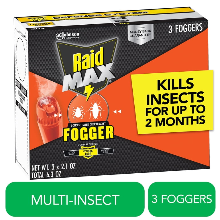 Raid Max Concentrated Deep Reach Fogger, 2.1 oz, 3 Pack photo 1