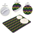 thumbnail image 4 of Mardi Gras Chevron Dish Drying Mat for Kitchen Counter, Ultra Absorbent Reversible Microfiber Dishes Drying Rack Pad Heat-resistant Mats , 16"x18", 4 of 7