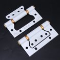 thumbnail image 2 of Bisagra de puerta silenciosa de acero al manganeso de alta calidad, accesorios de Hardware para muebles del hogar, color blanco marfil, 4 Uds., 2 of 8