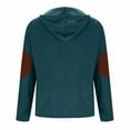 thumbnail image 4 of WAENQINLA Corduroy Hoodies for Men Retro Casual Long Sleeve Hooded Sweatshirts Fall Quarter Button Down Golf Sweatshirt Fashion Elbow Panel Pullovers, 4 of 5