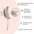 thumbnail image 2 of Ninabella Detangling Hair Brush for Women & Men – Spiral Hairbrush for Straight & Curly Hair, No-Pull Styling – Cream, 2 of 7