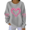 thumbnail image 4 of Vetsdori Valentine Sweatshirts for Women Valentine's Days Pullover Shirts Crew Neck Spring Womens Sweatshirts Cute, 4 of 4
